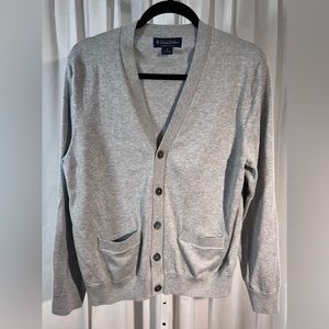 Brooks Brothers Men’s Gray Supima Cotton Cardigan Size Medium